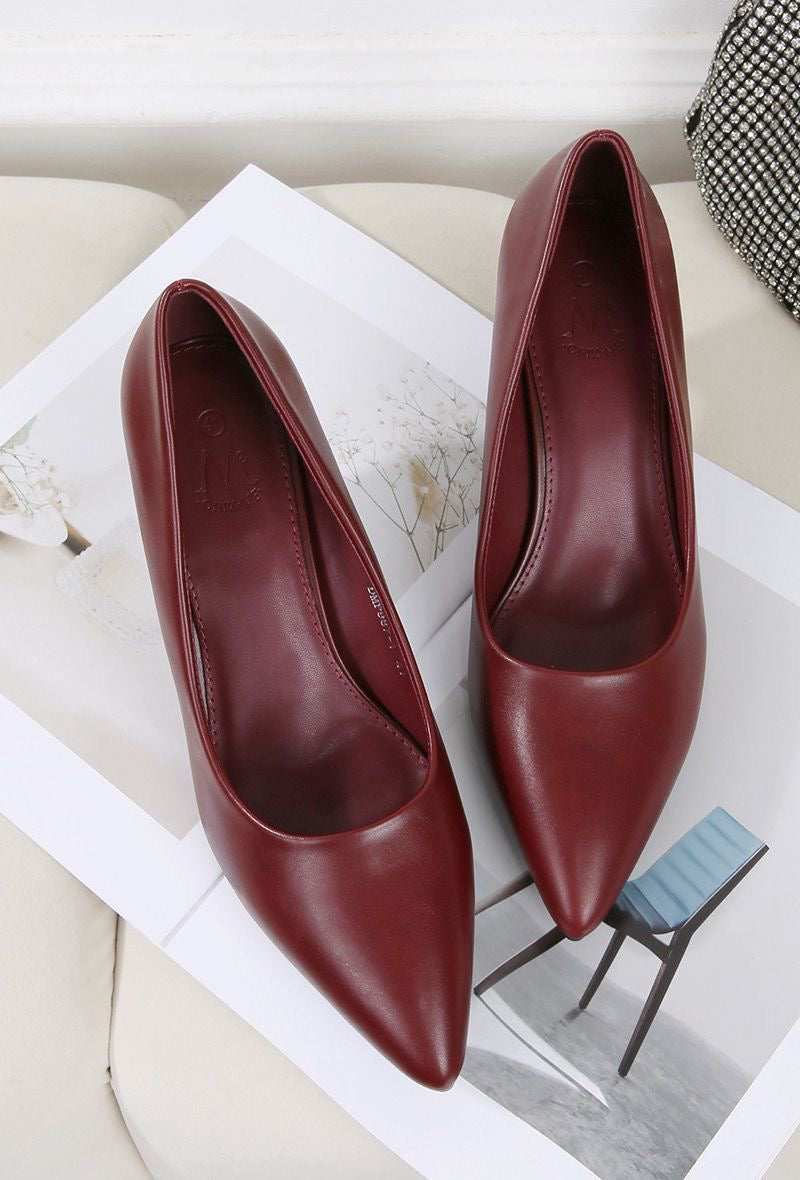 Escarpins Bordeaux Mat