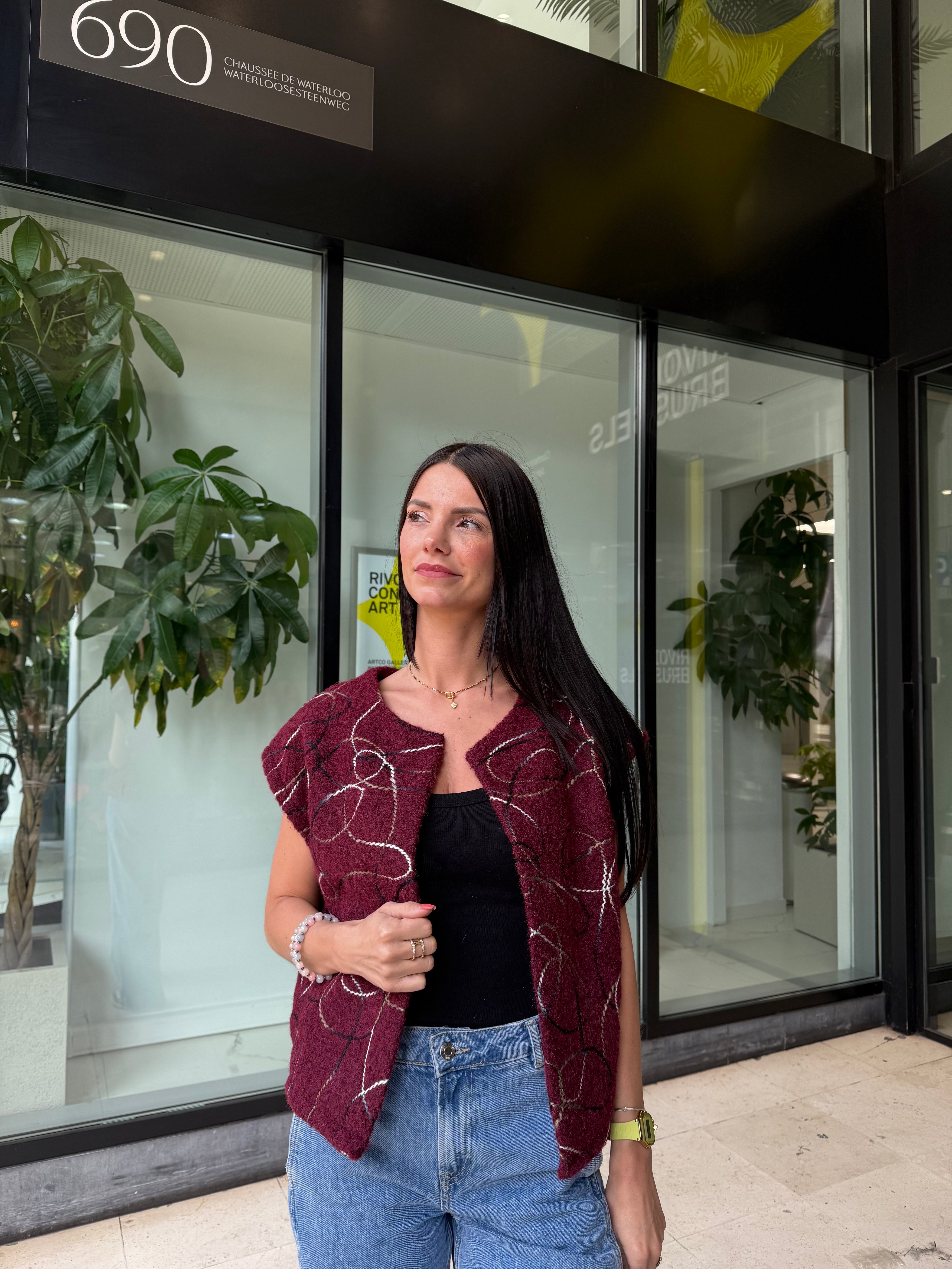 Veste “Bordeaux Élégance”