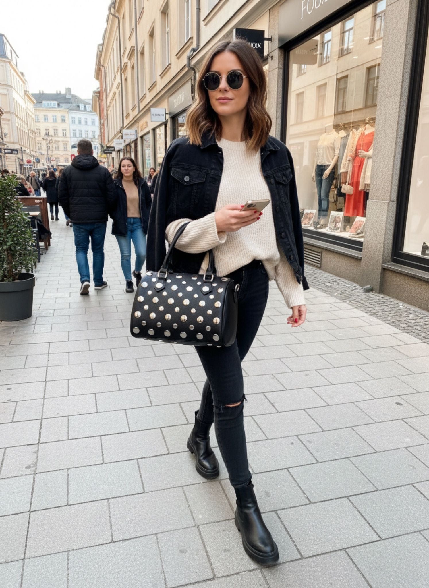 Sac speedy clous - noir