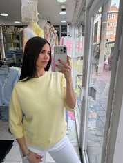 Pull Lucie - jaune pastel