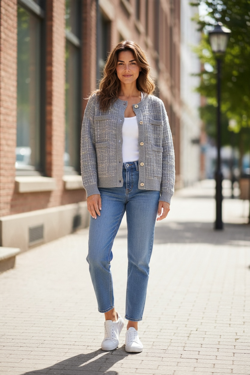 Gilet en maille - gris