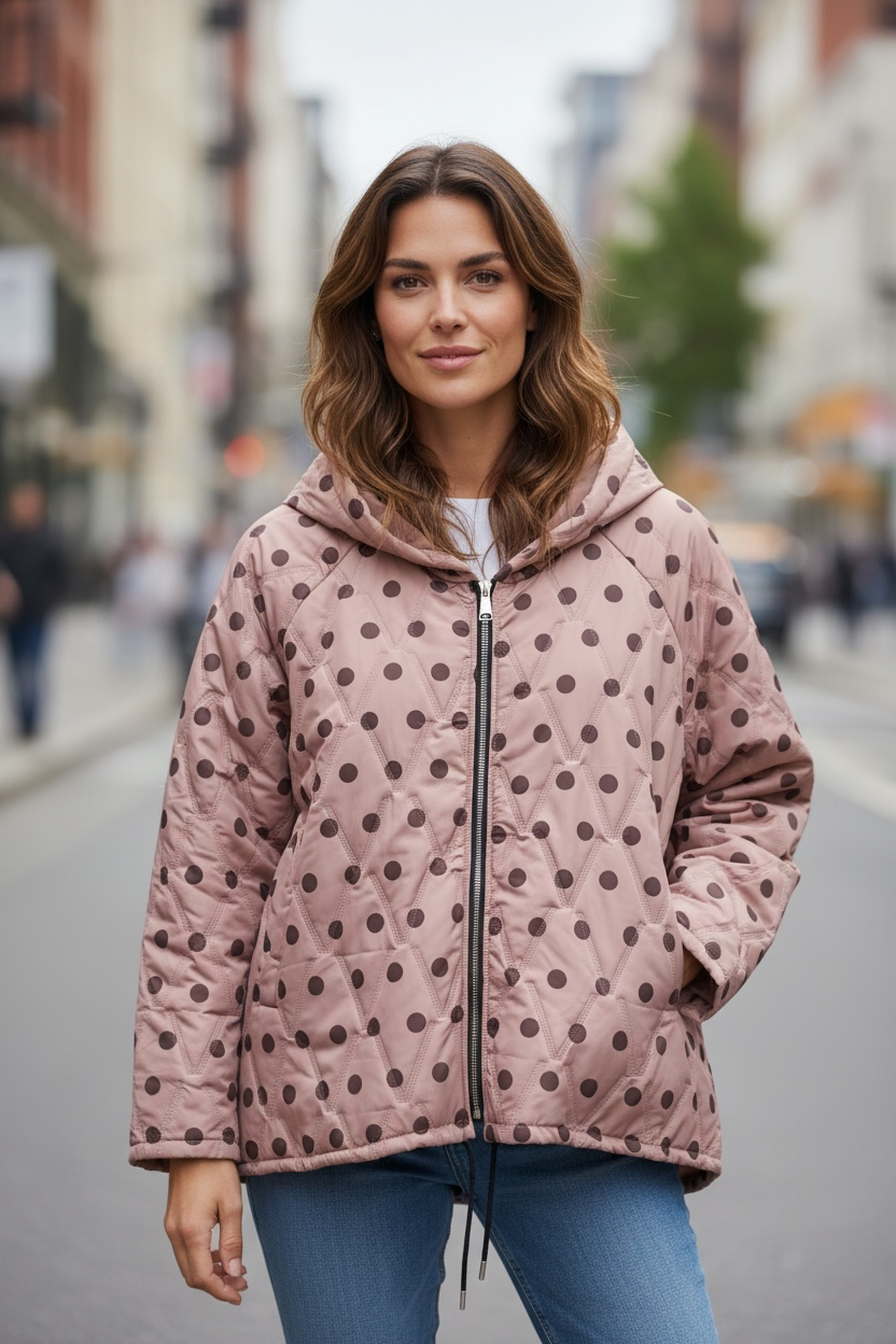 Veste matelassée à pois