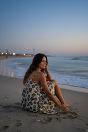 Robe à pois - kaki