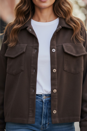 Veste velours - chocolat