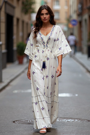 Robe Gaby - bleu&mauve