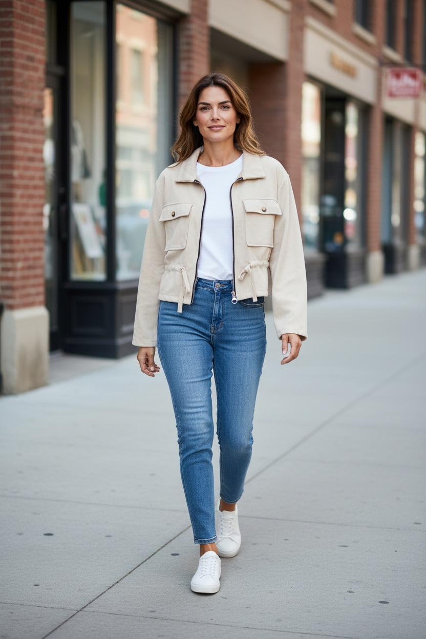 Veste en daim - beige
