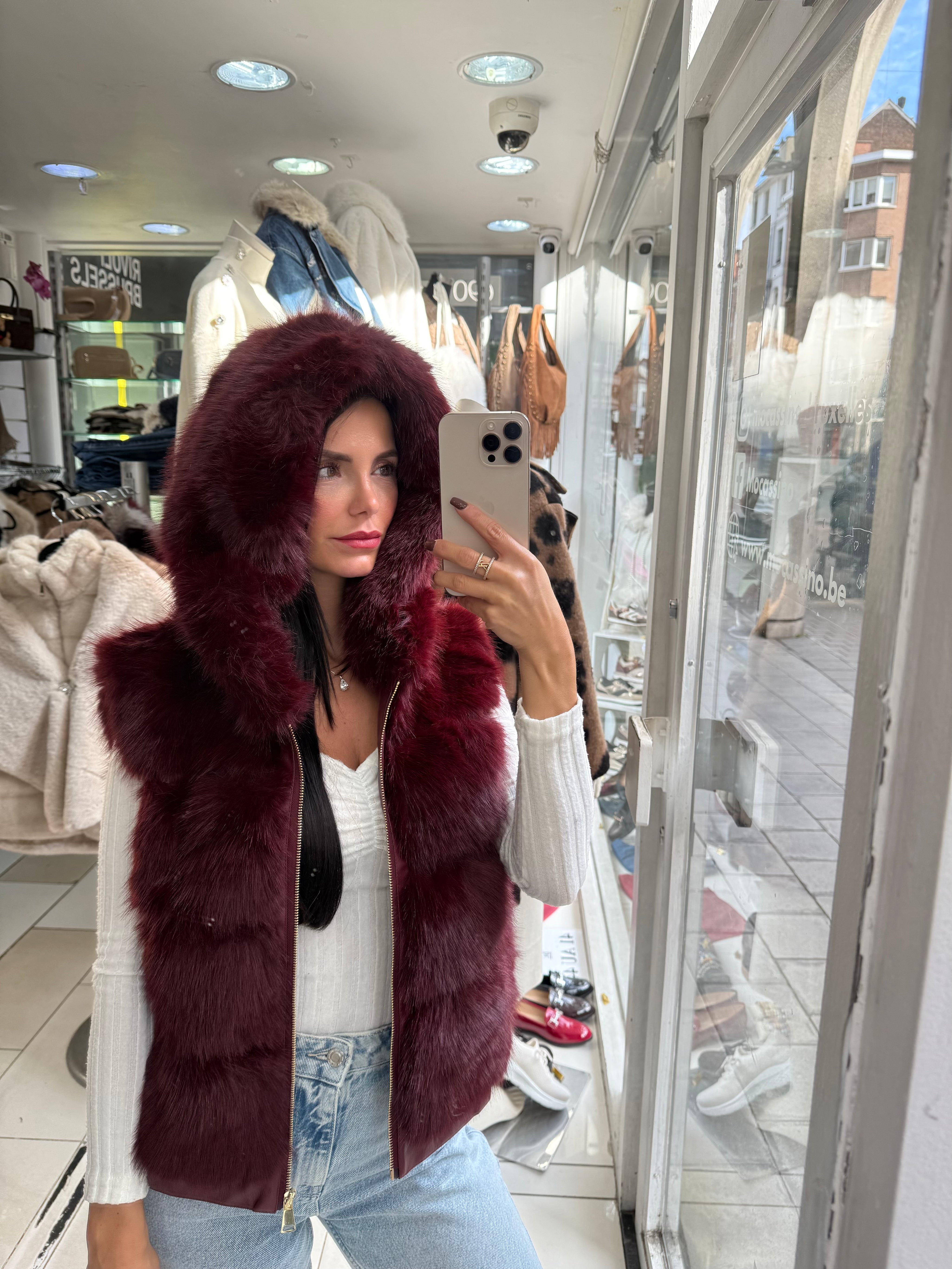 Gilet Bordeau profond