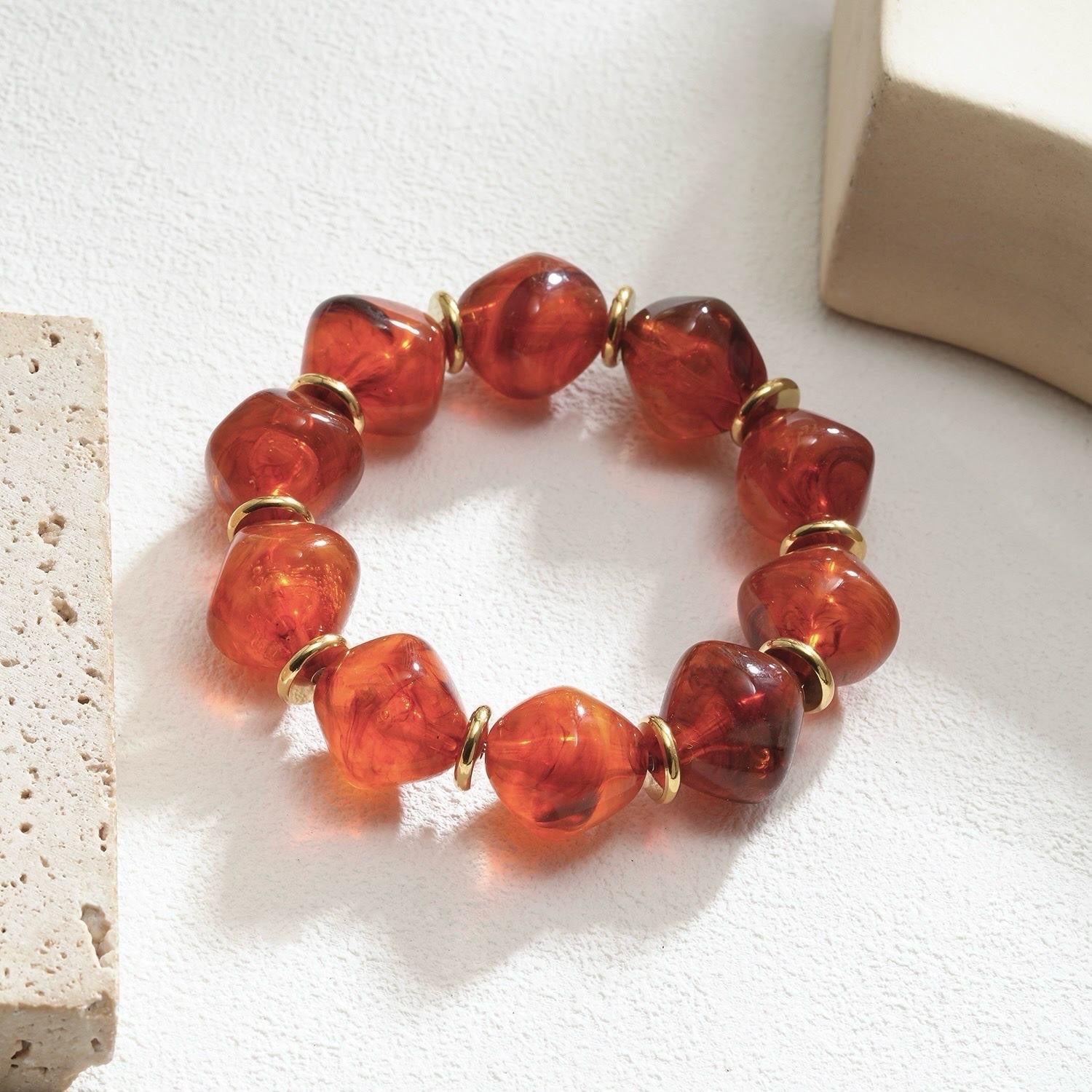 Bracelet ambre Ruby