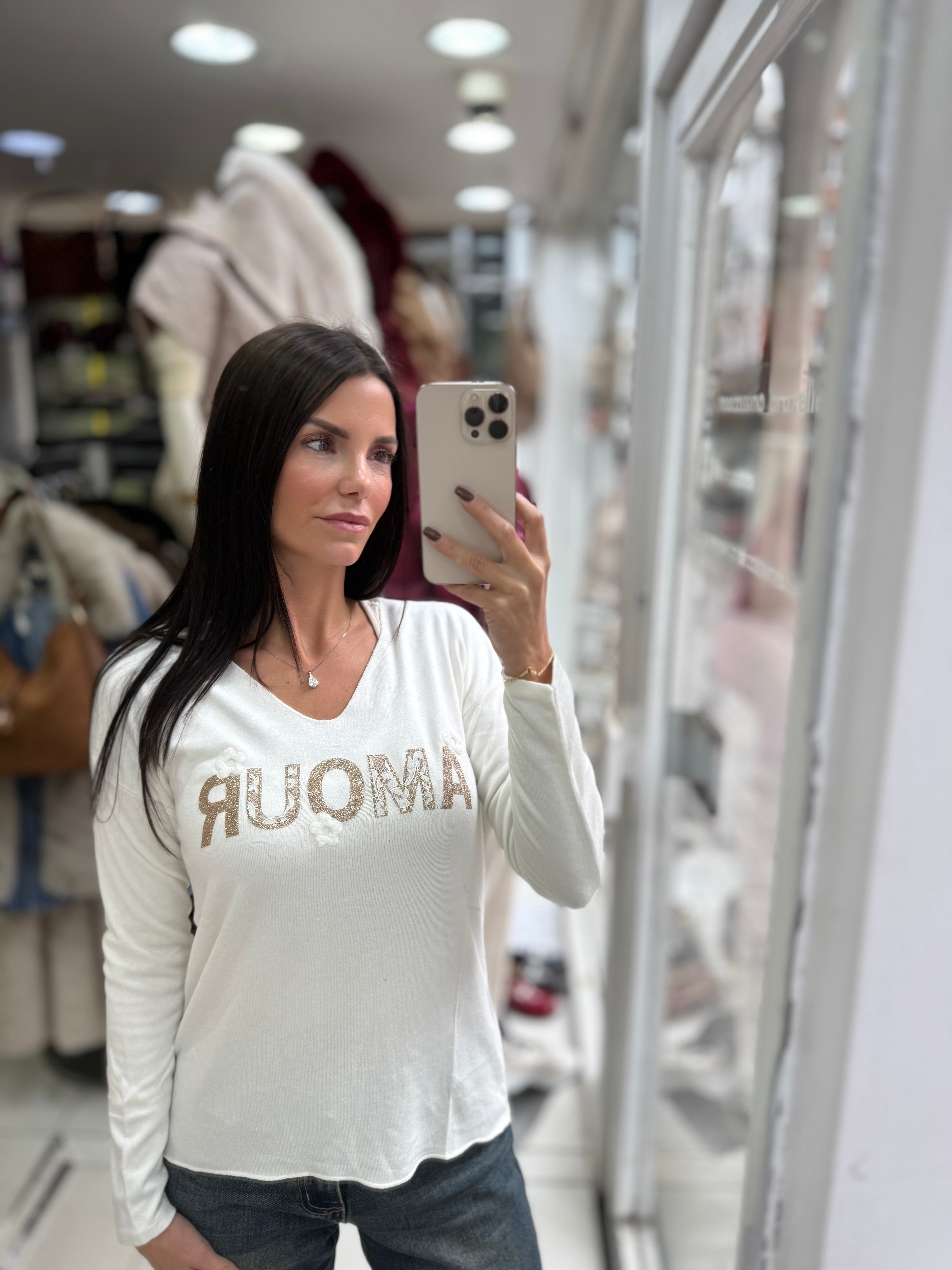Pull Blanc AMOUR
