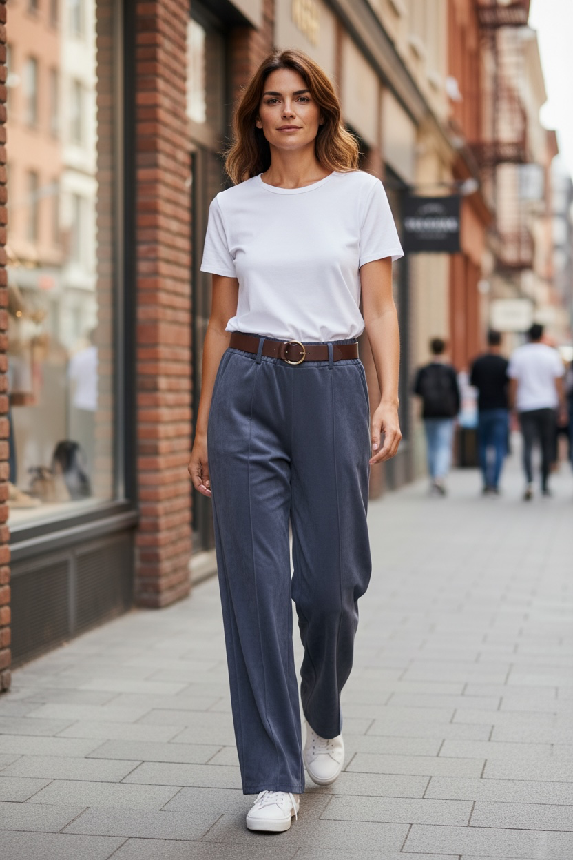 Pantalon en suédine