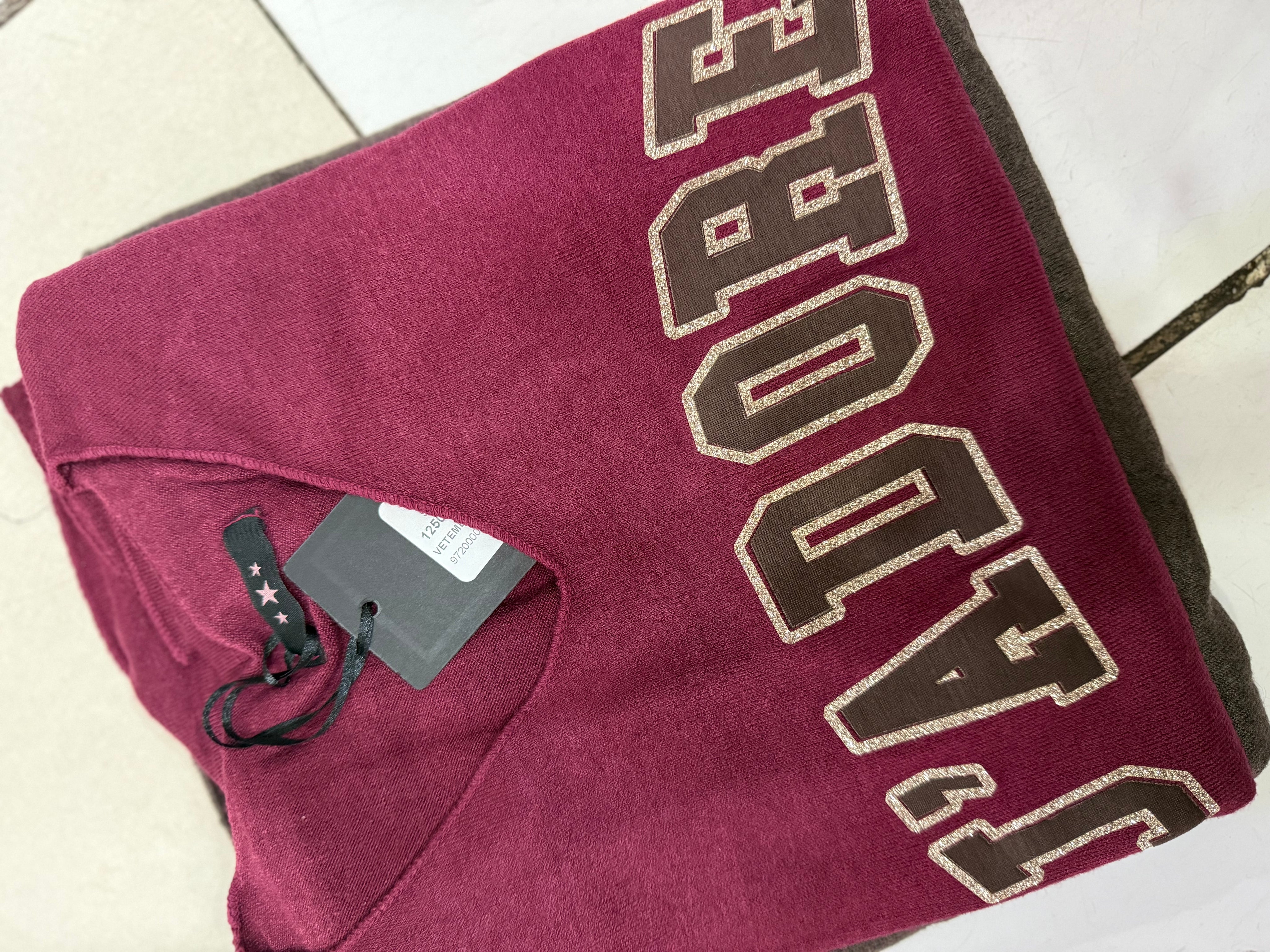 T-shirt léger « J’ADORE » – Bordeaux