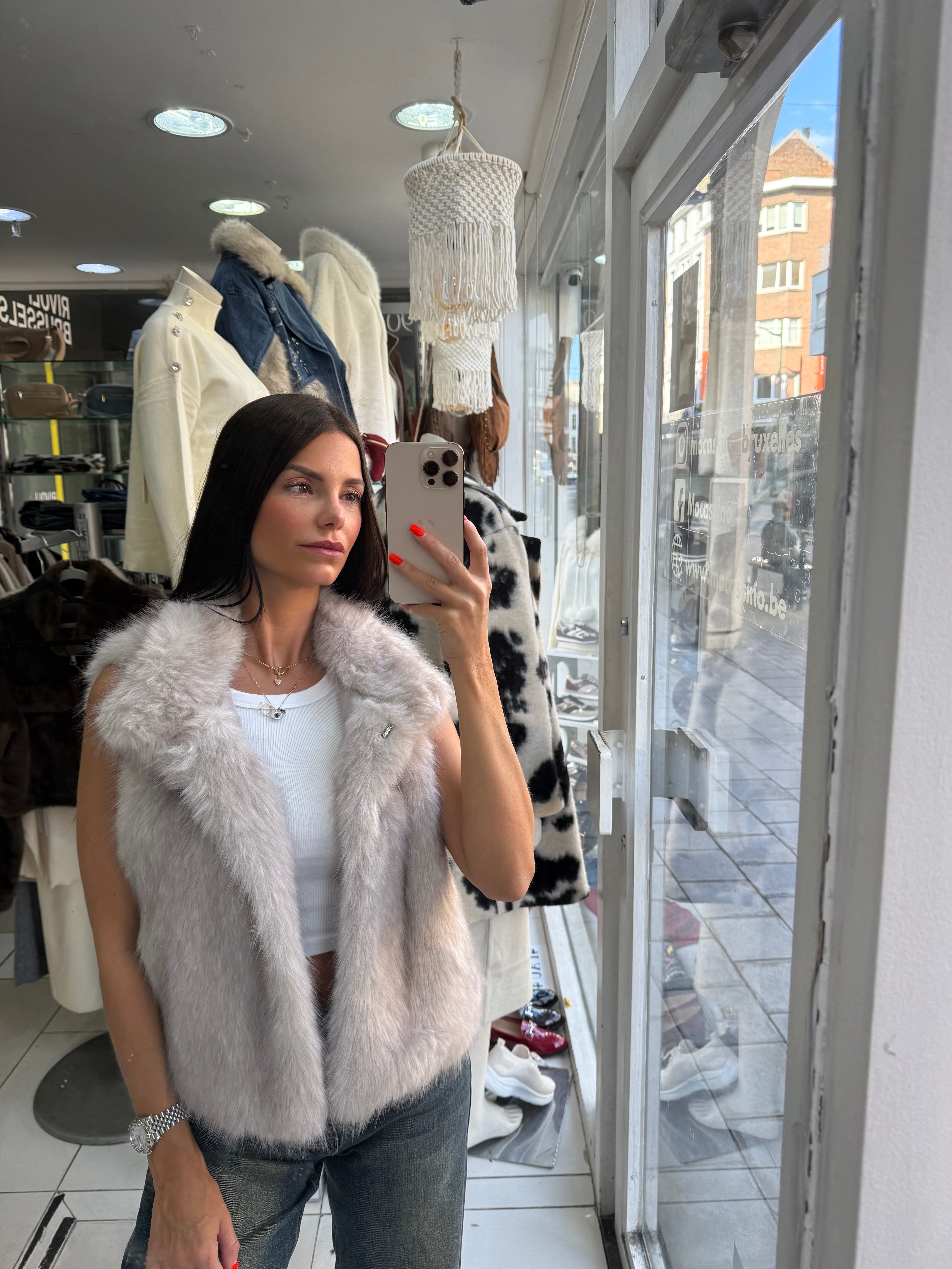 Gilet Gris clair