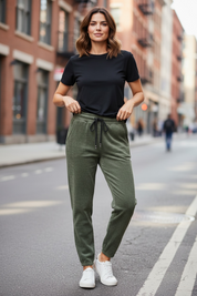 Pantalon velours côtelé - kaki