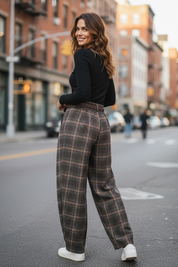 Pantalon carreaux touché flanelle
