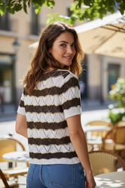 Pull en maille - chocolat