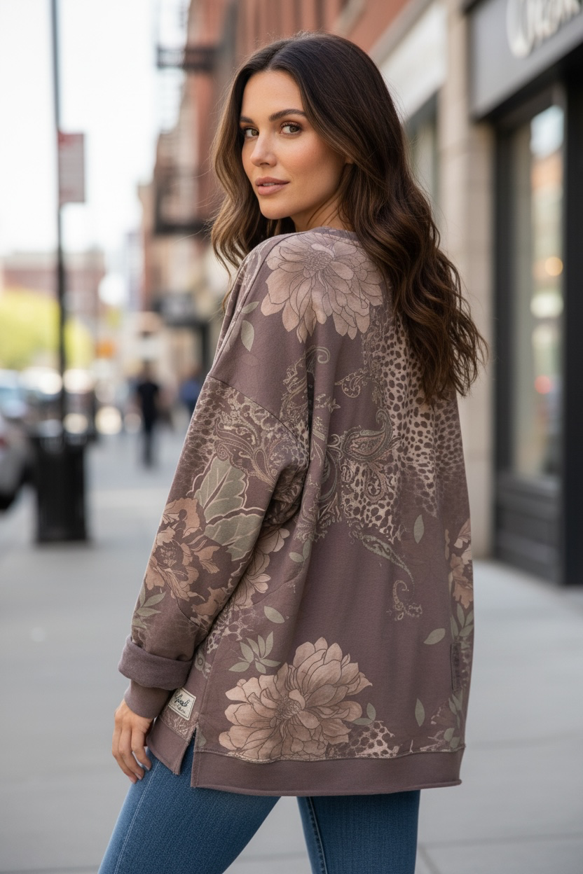 Sweat oversize imprimé
