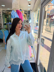 Chemise dentelle - vert