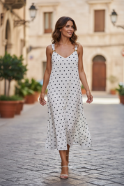 Robe à pois - blanc