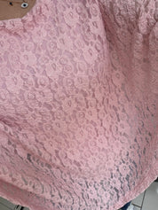 Blouse poncho dentelle - rose