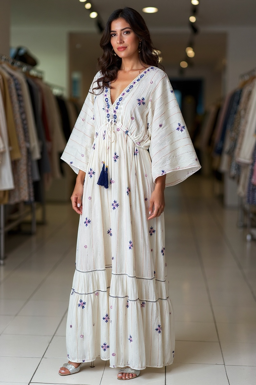 Robe Gaby - bleu&mauve