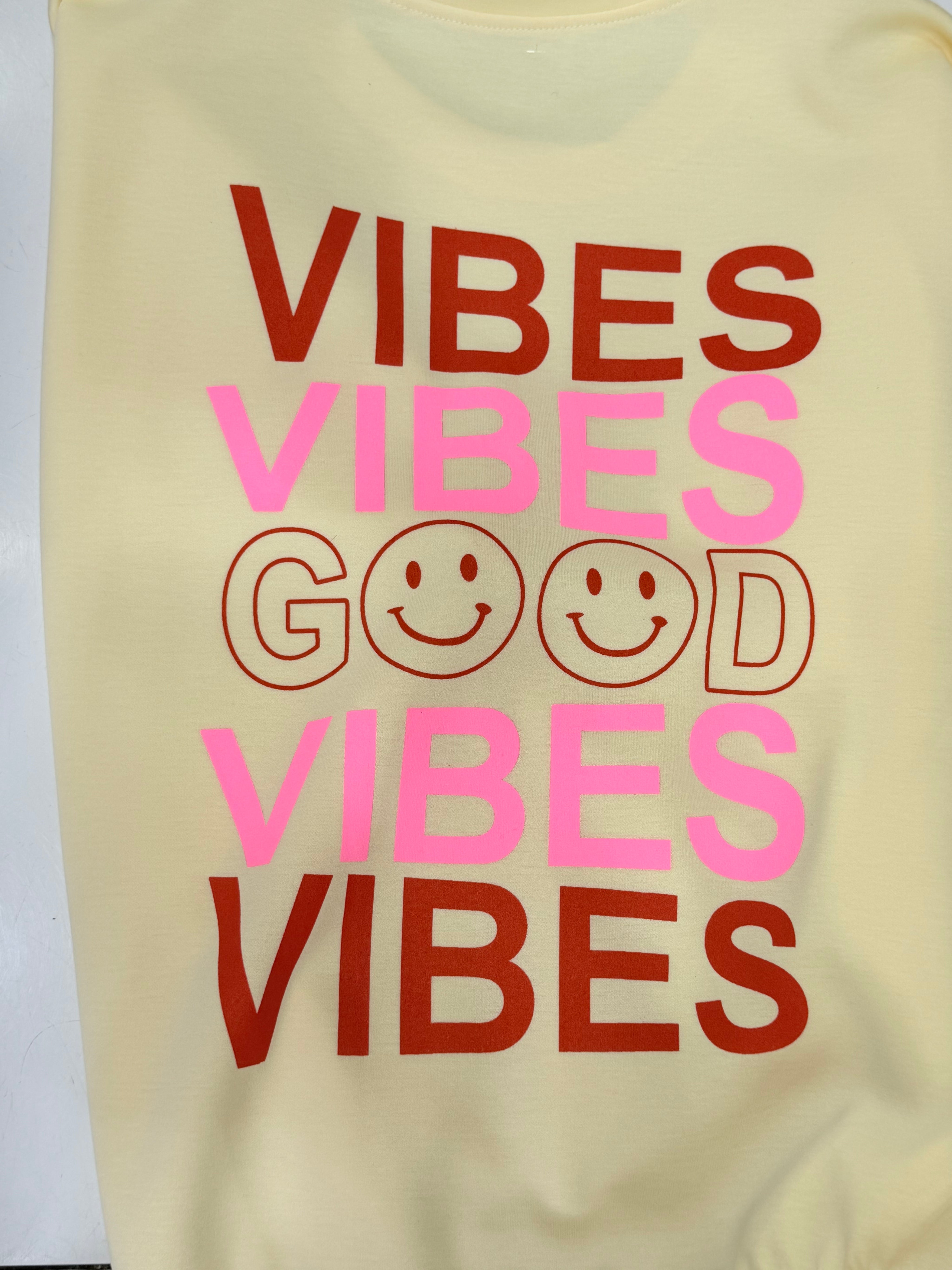 Sweat Good vibes - jaune