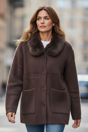 Gilet pilou en fausse fourrure