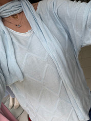 Pull écharpe - ciel