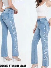 Jeans BLUE BLOSSOM - Strass Édition