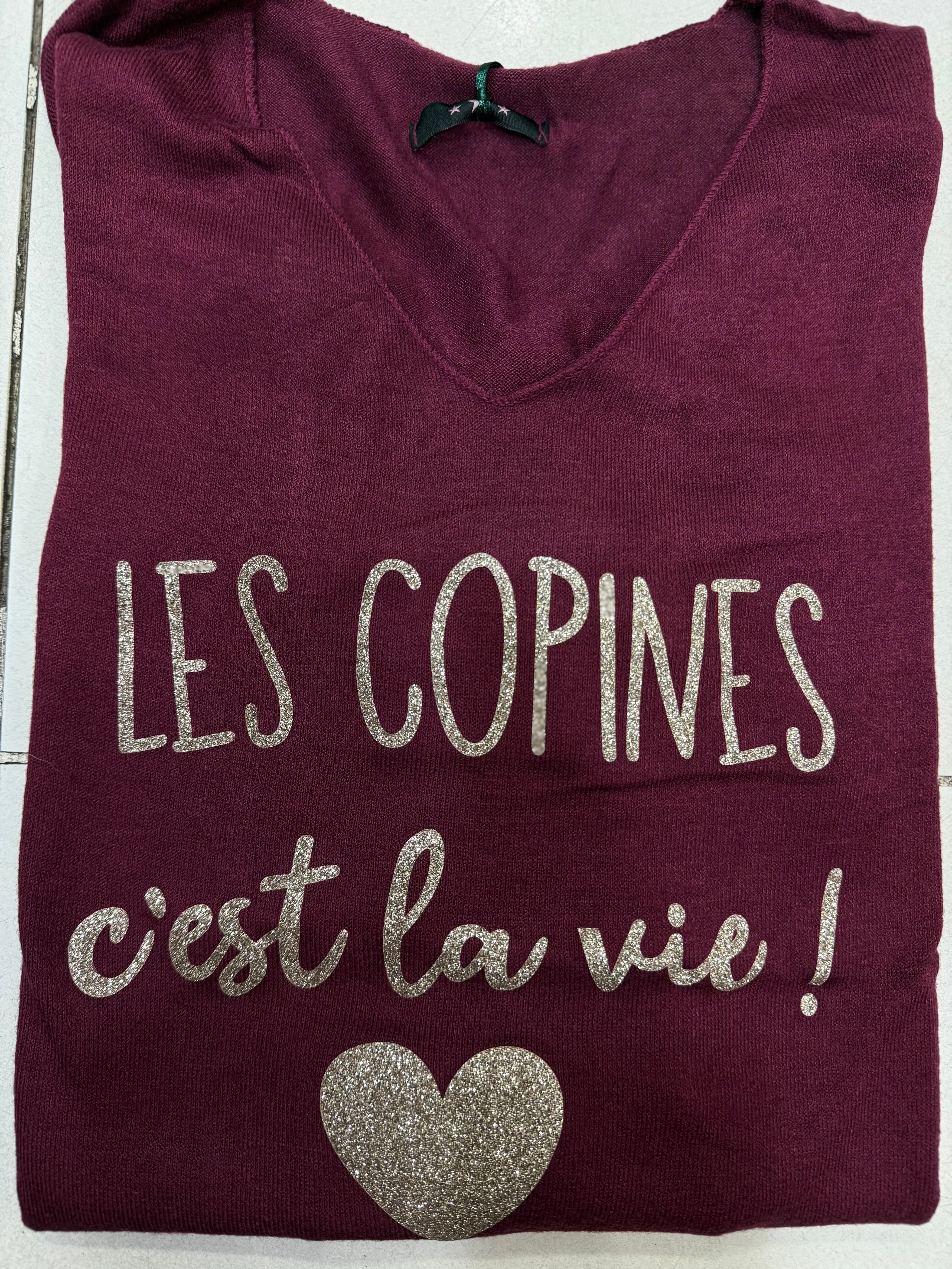 Pull “Les copines c’est la vie !”