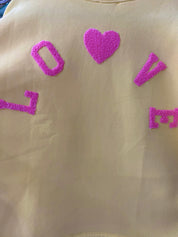 Sweat LOVE oversize - jaune