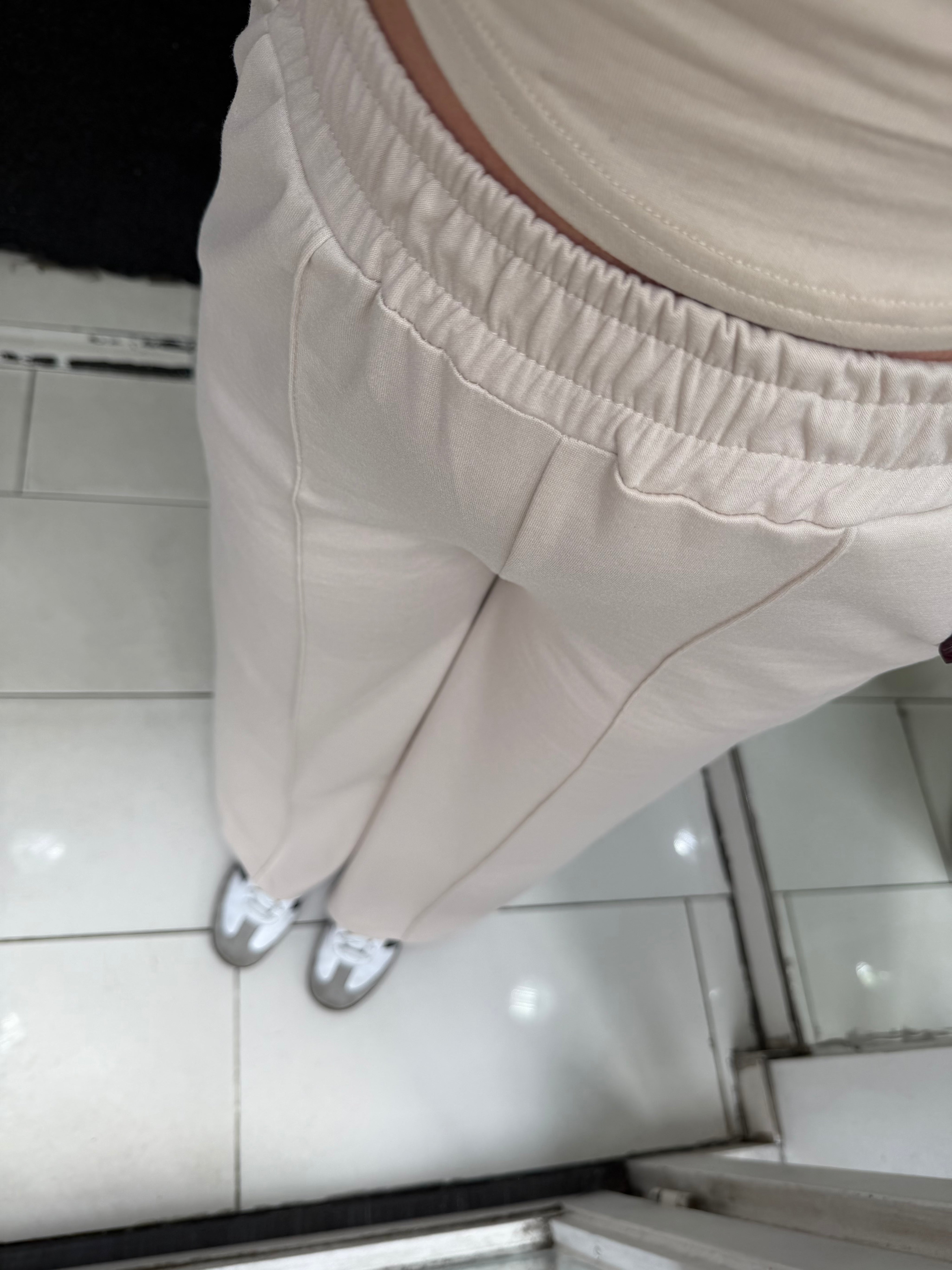 Pantalon droit - beige