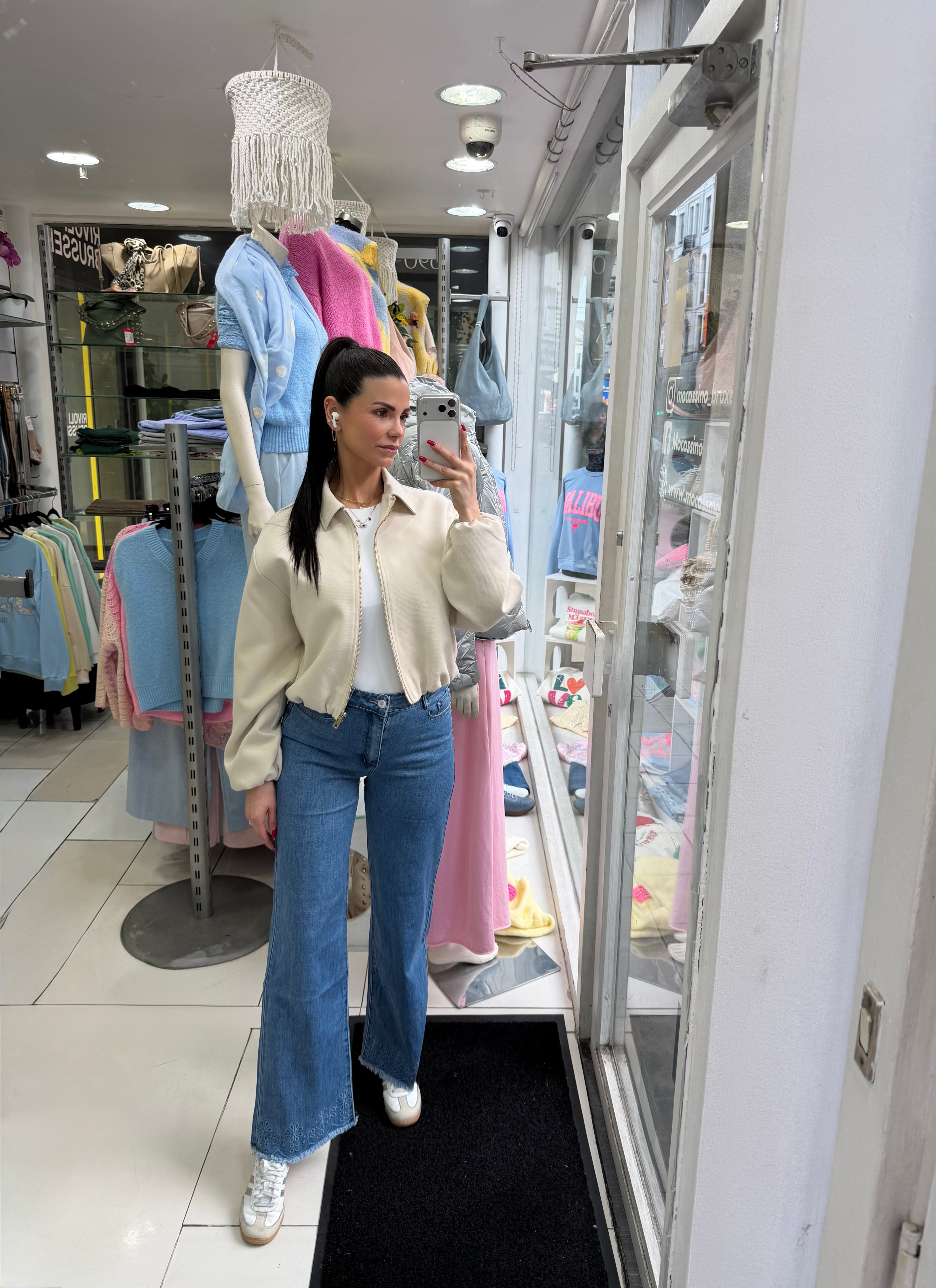 Jeans brodé - Wide Leg