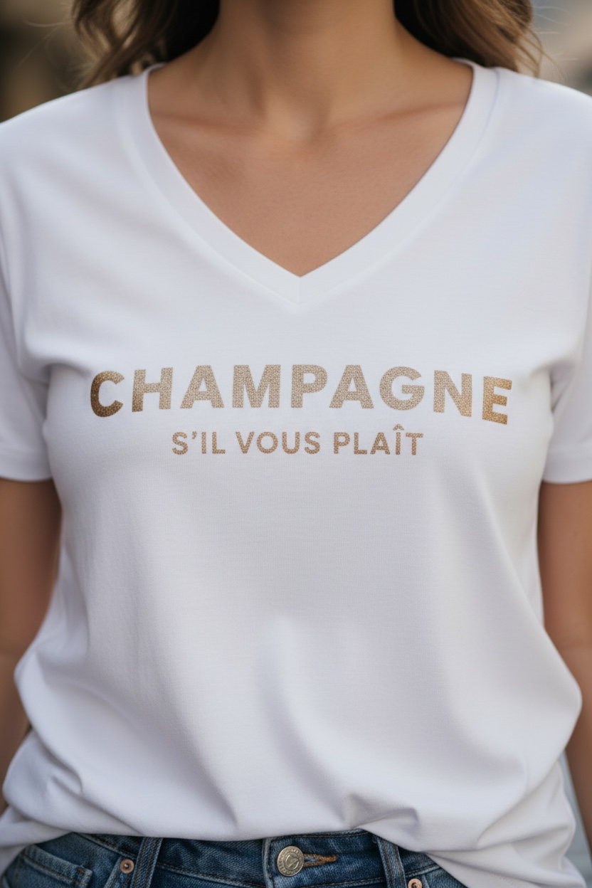 T-shirt Champagne s’il vous plait