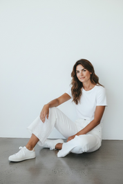 Jeans Wide Leg brodé