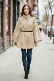 Cape ceinturée - beige
