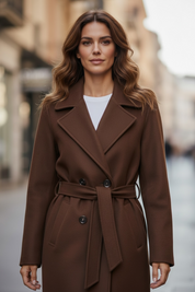 Manteau long - chocolat