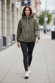 Veste col montant zippée - kaki