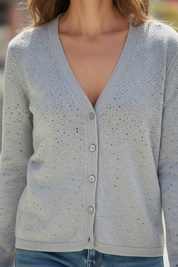 Gilet strass - gris