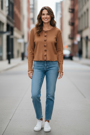 Pull boutons rose - Camel