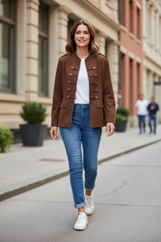 Veste Brandebourg - chocolat
