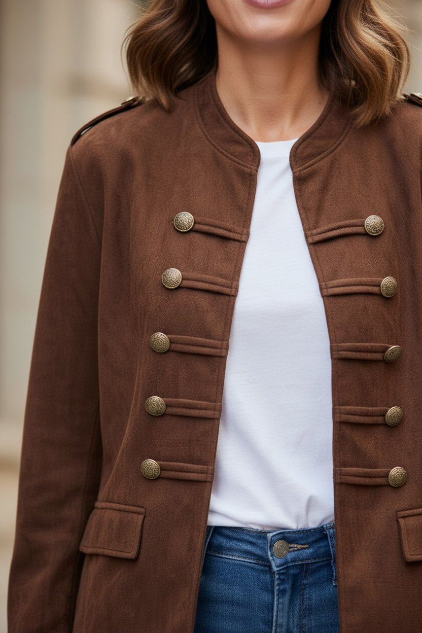 Veste Brandebourg - chocolat