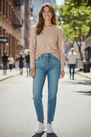 Blouse en dentelle - beige