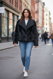 Veste reversible en fausse fourrure