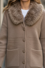 Gilet pilou en fausse fourrure