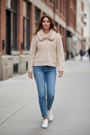 Gilet pilou en fausse fourrure