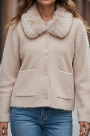 Gilet pilou en fausse fourrure