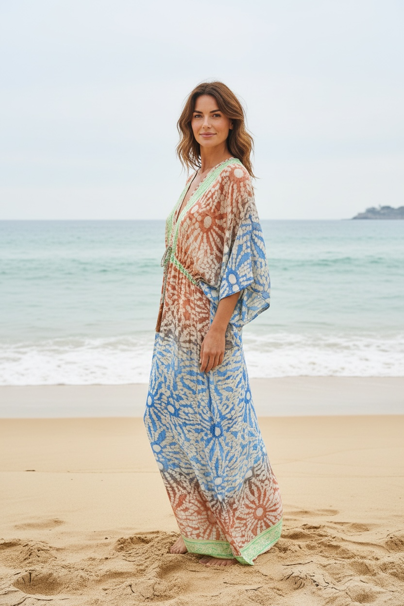 Robe Valentina - orange&vert