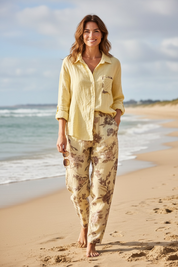 Ensemble en lin - jaune
