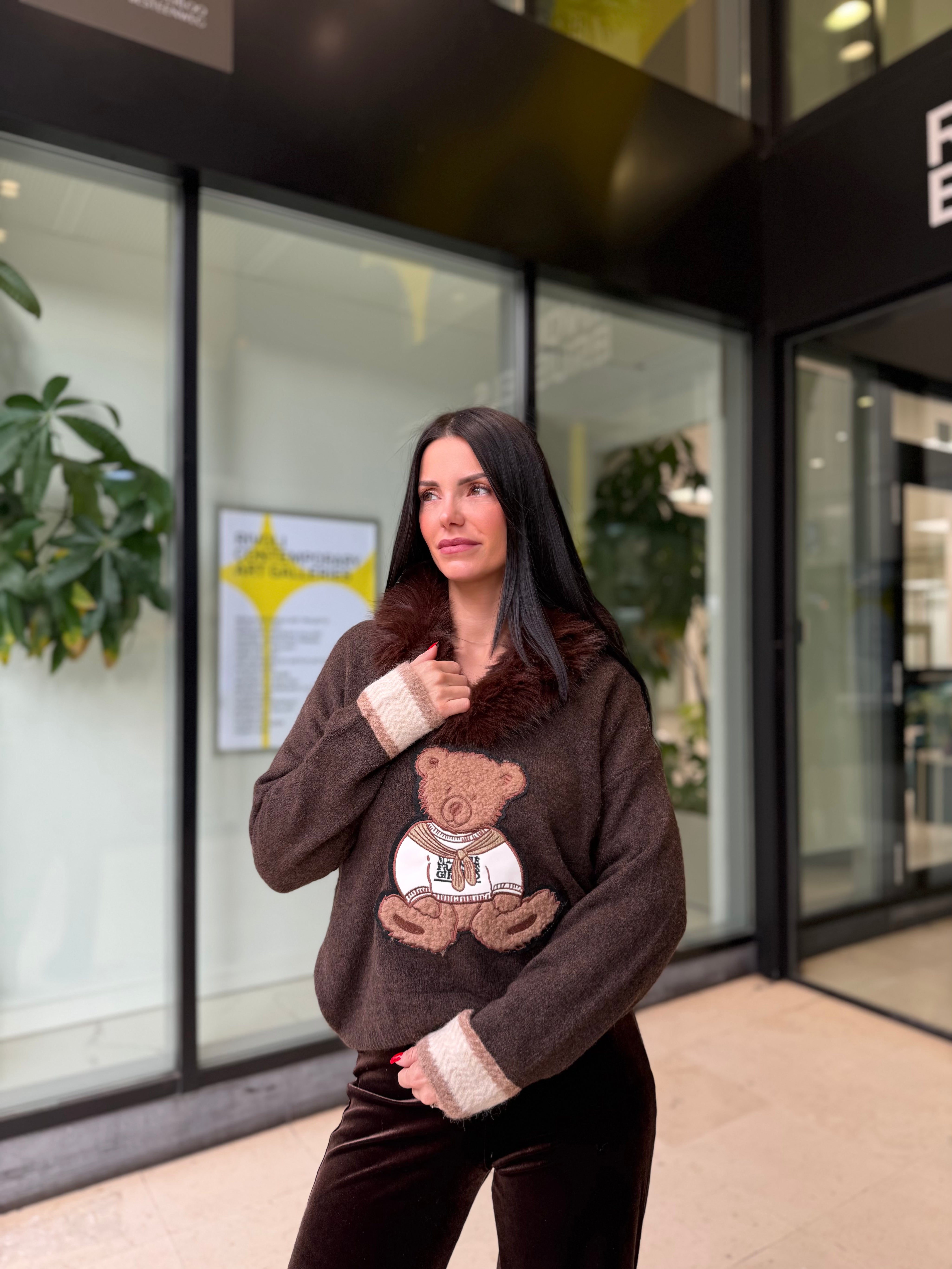 Pull Brownie Bear - marron