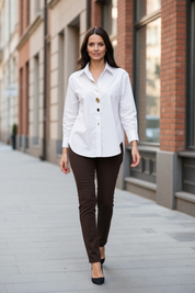 Chemise à boutons bijoux